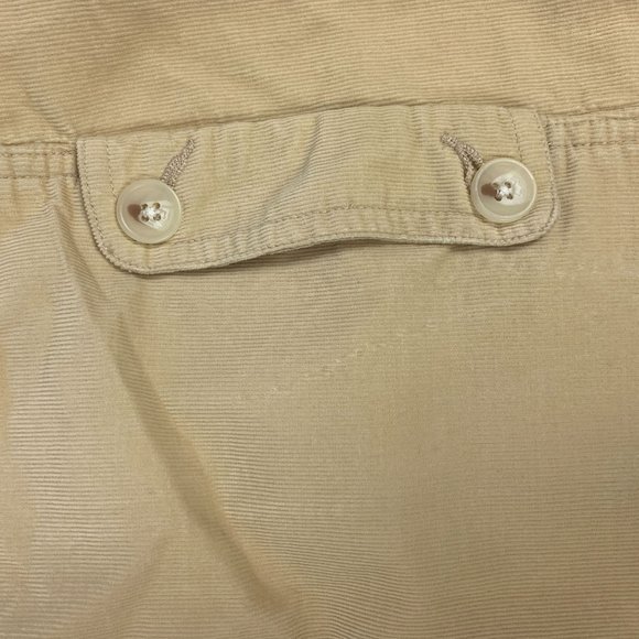 Banana Republic 6 Corduroy Midi Skirt Lined Beige Ivory Penguin Tail Fall Winter - Picture 5 of 5